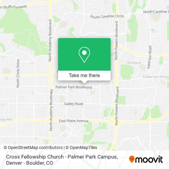 Cross Fellowship Church - Palmer Park Campus map