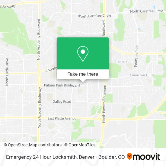Emergency 24 Hour Locksmith map