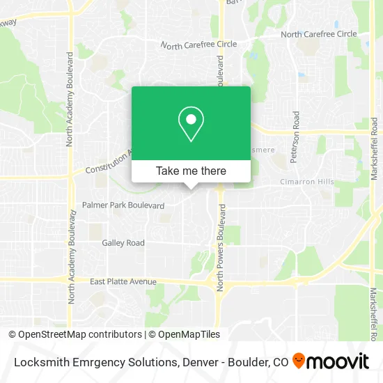 Locksmith Emrgency Solutions map
