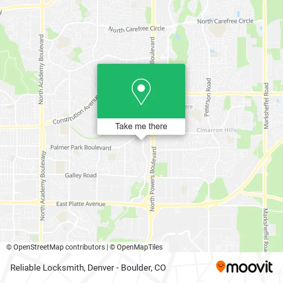 Reliable Locksmith map