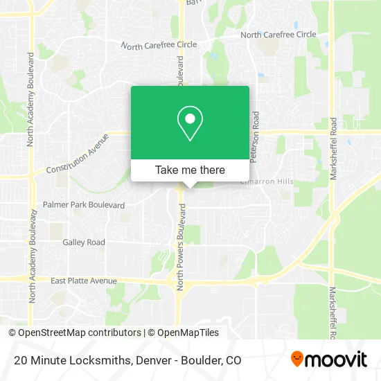 20 Minute Locksmiths map