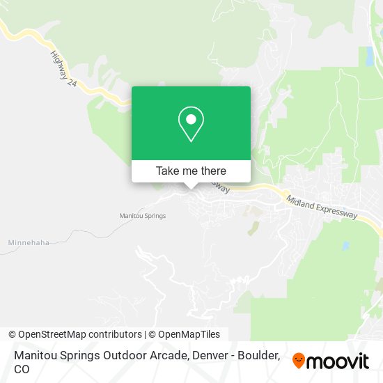 Manitou Springs Outdoor Arcade map
