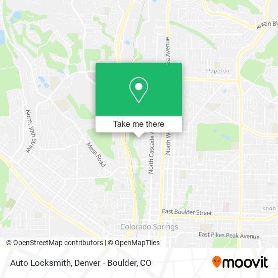Mapa de Auto Locksmith