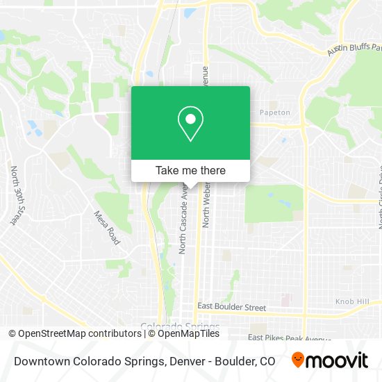 Downtown Colorado Springs map