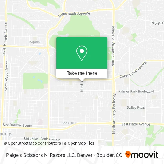 Paige's Scissors N' Razors LLC map