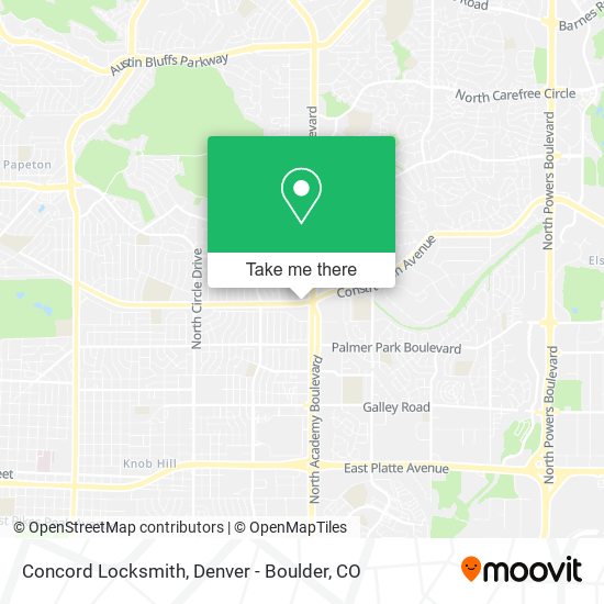 Mapa de Concord Locksmith