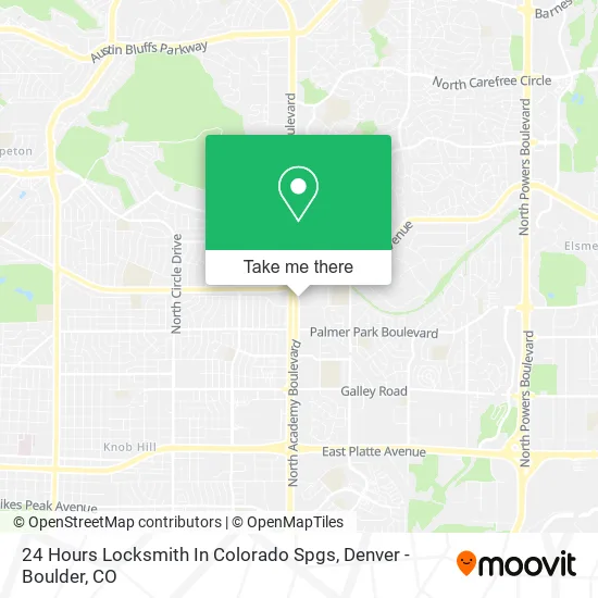 24 Hours Locksmith In Colorado Spgs map