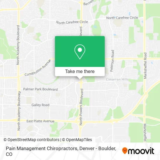 Pain Management Chiropractors map