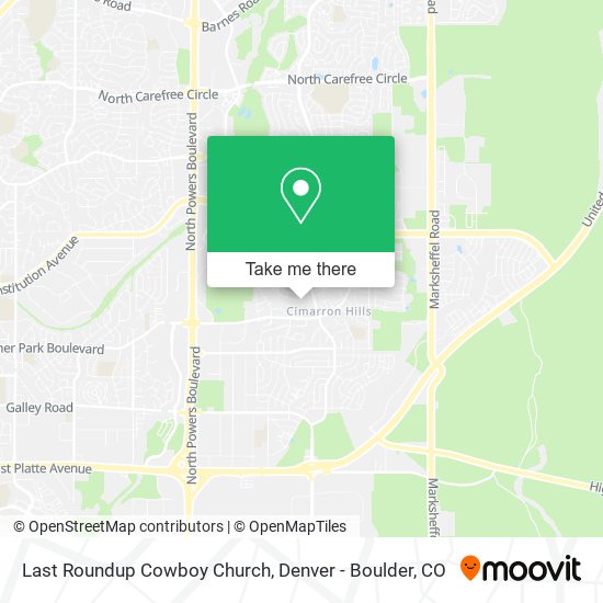 Last Roundup Cowboy Church map