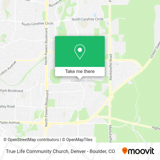 True Life Community Church map