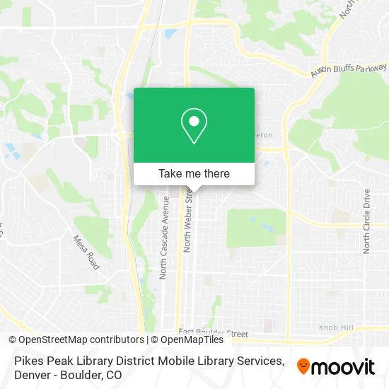 Pikes Peak Library District Mobile Library Services map