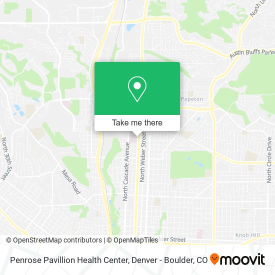 Mapa de Penrose Pavillion Health Center