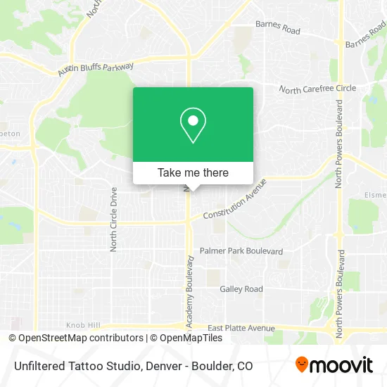Unfiltered Tattoo Studio map