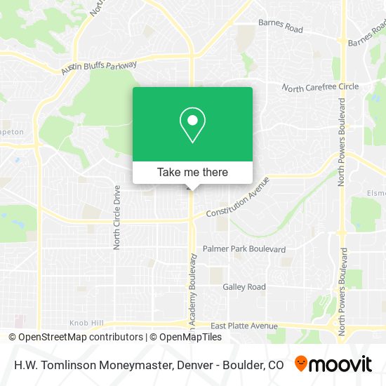 Mapa de H.W. Tomlinson Moneymaster