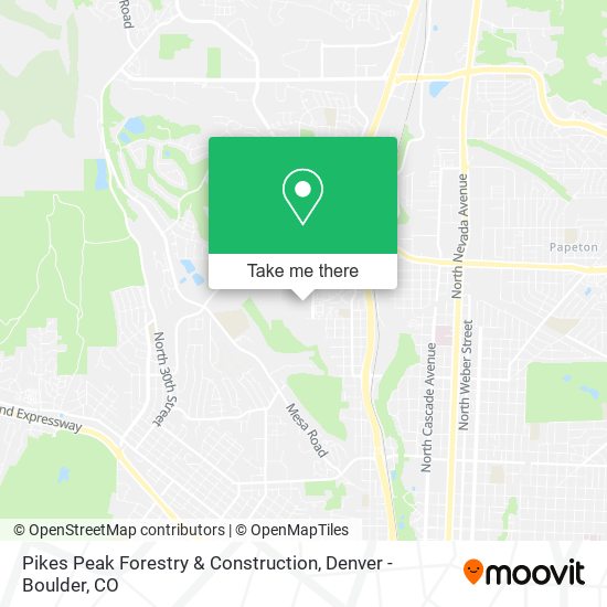 Mapa de Pikes Peak Forestry & Construction
