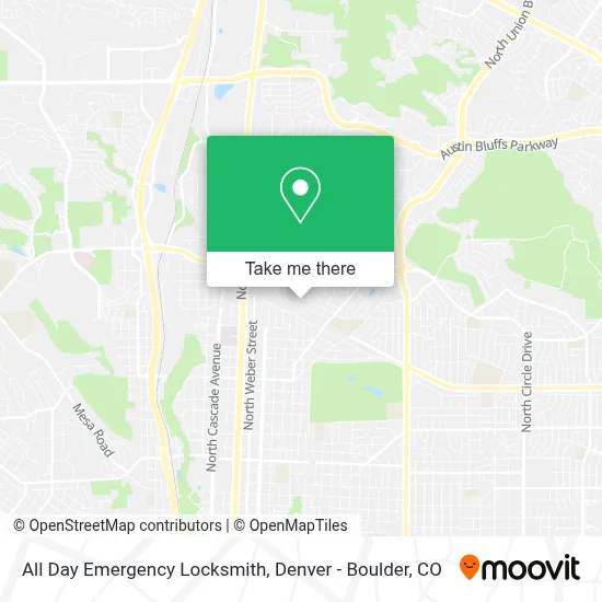 All Day Emergency Locksmith map