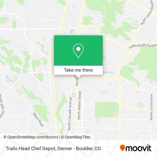 Mapa de Trails Head Chef Depot