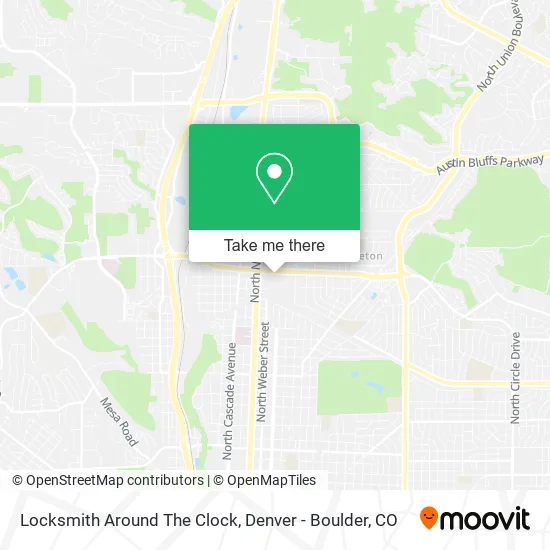 Locksmith Around The Clock map