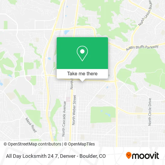 All Day Locksmith 24 7 map