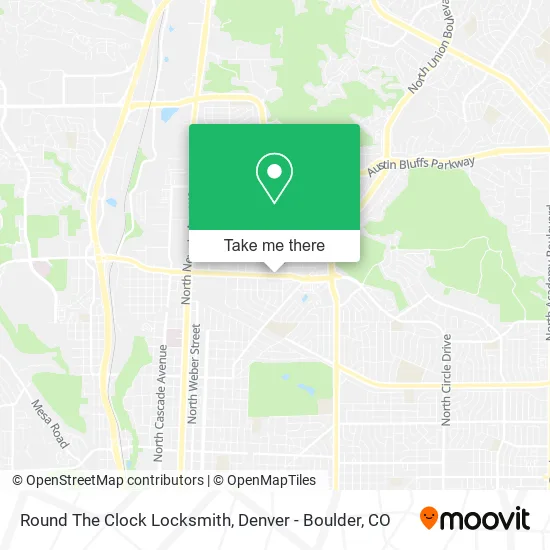 Round The Clock Locksmith map
