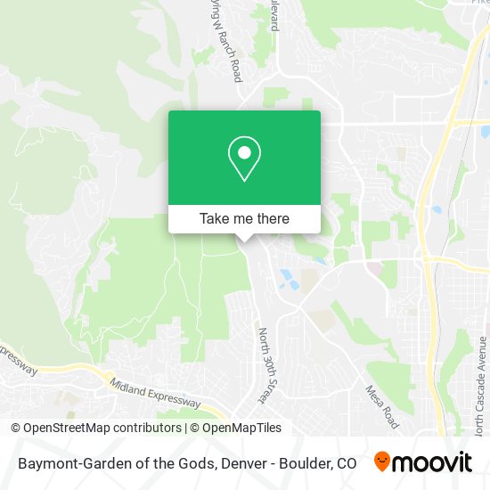 Mapa de Baymont-Garden of the Gods
