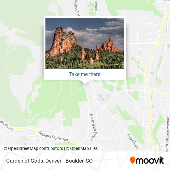 Garden of Gods map