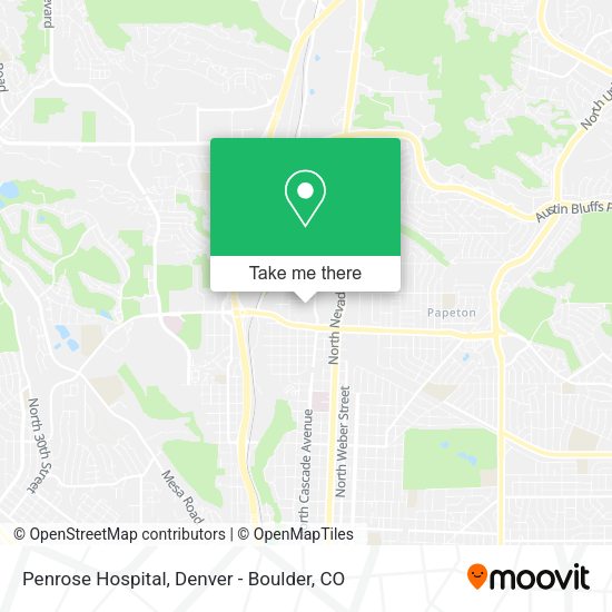 Penrose Hospital map