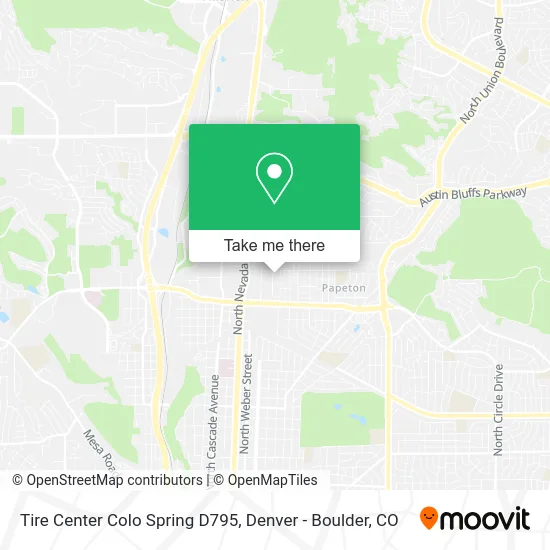 Tire Center Colo Spring D795 map