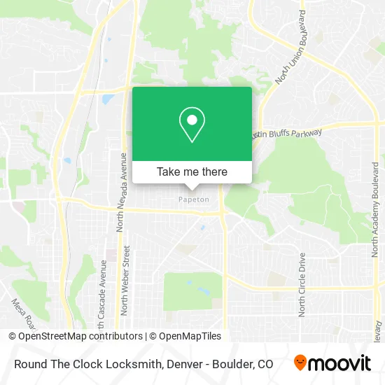 Round The Clock Locksmith map