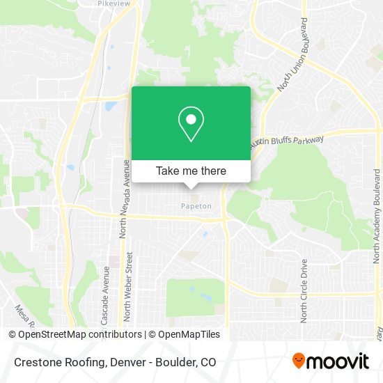 Crestone Roofing map