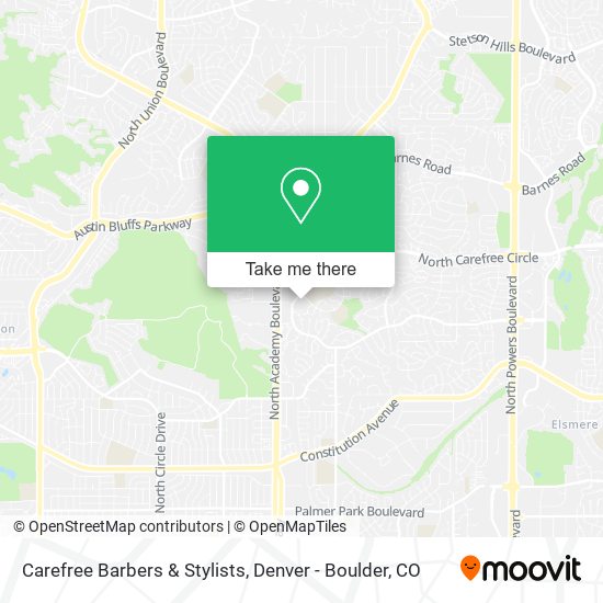 Mapa de Carefree Barbers & Stylists