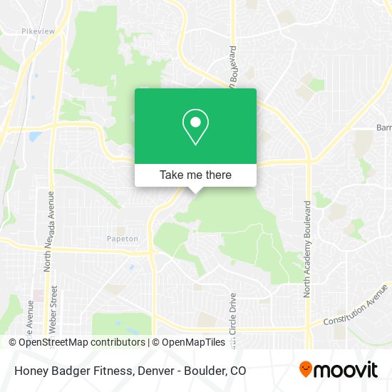 Mapa de Honey Badger Fitness