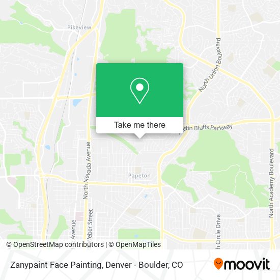 Mapa de Zanypaint Face Painting