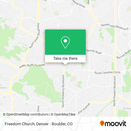 Freedom Church map