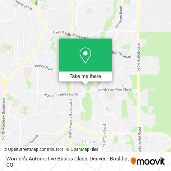 Mapa de Women's Automotive Basics Class