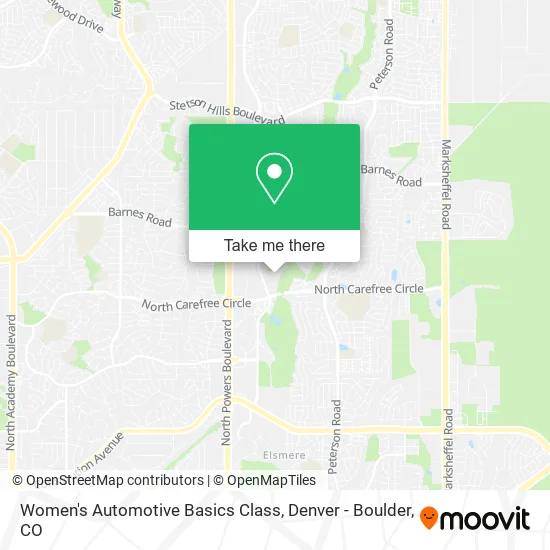 Women's Automotive Basics Class map