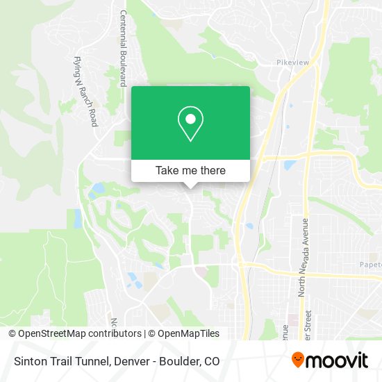 Sinton Trail Tunnel map