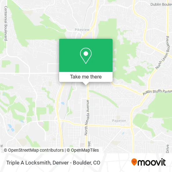 Triple A Locksmith map