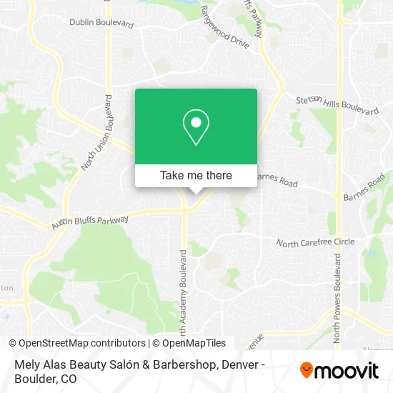 Mapa de Mely Alas Beauty Salón & Barbershop