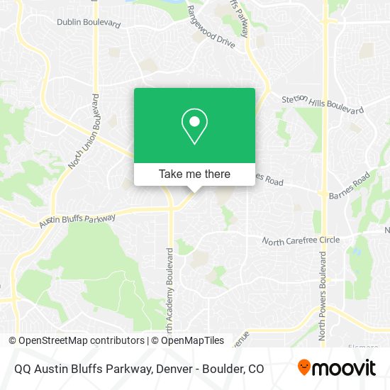 QQ Austin Bluffs Parkway map