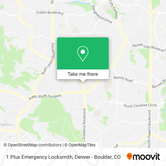Mapa de 1 Plus Emergency Locksmith