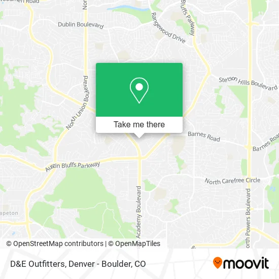 Mapa de D&E Outfitters