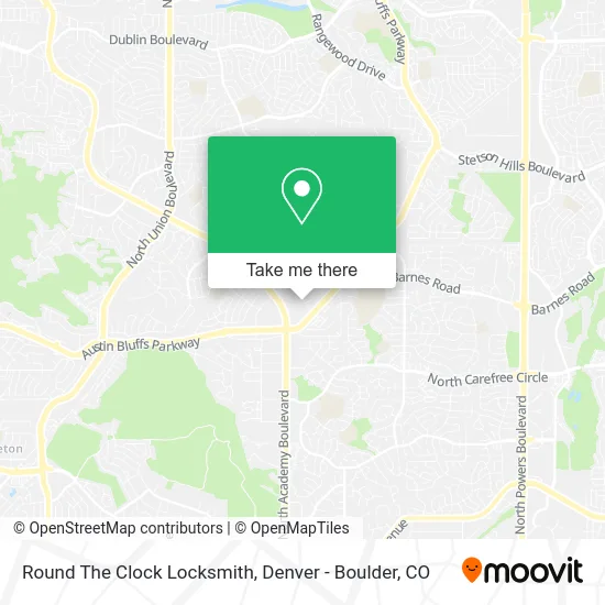 Round The Clock Locksmith map