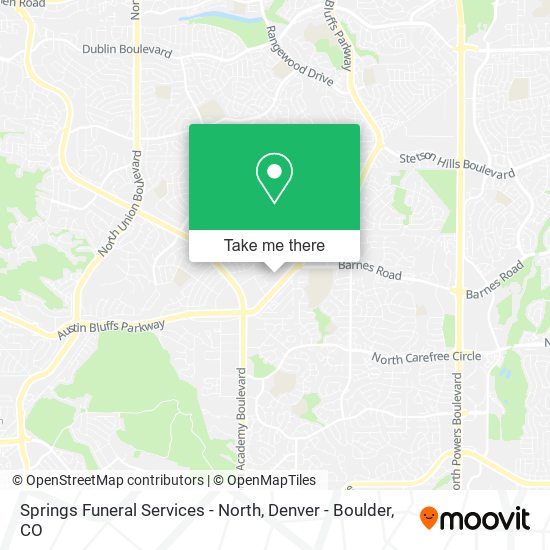 Springs Funeral Services - North map