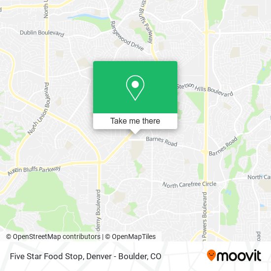 Five Star Food Stop map