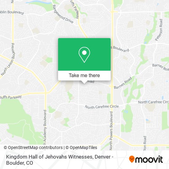 Kingdom Hall of Jehovahs Witnesses map