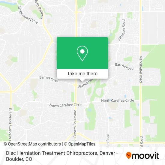 Disc Herniation Treatment Chiropractors map