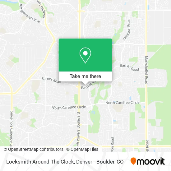 Locksmith Around The Clock map