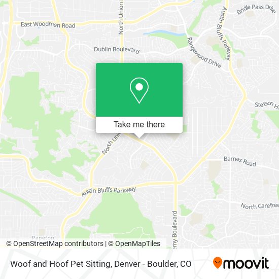 Mapa de Woof and Hoof Pet Sitting