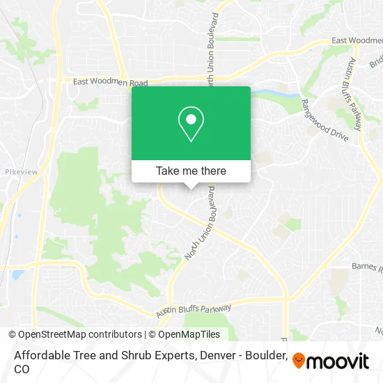 Affordable Tree and Shrub Experts map